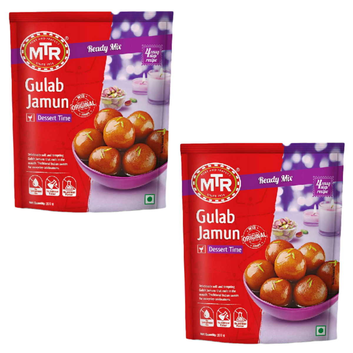 MTR Instant Gulab Jamun Mix (Bundle of 2 x 200g)