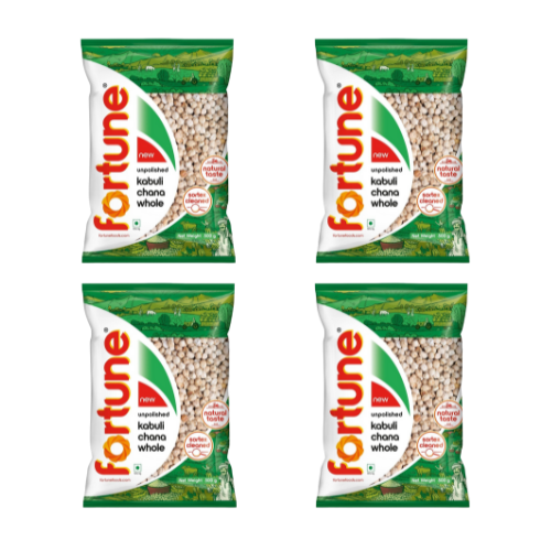 Fortune White Chickpeas / Kabuli Chana (Bundle of 4 x 500g) - 2Kg