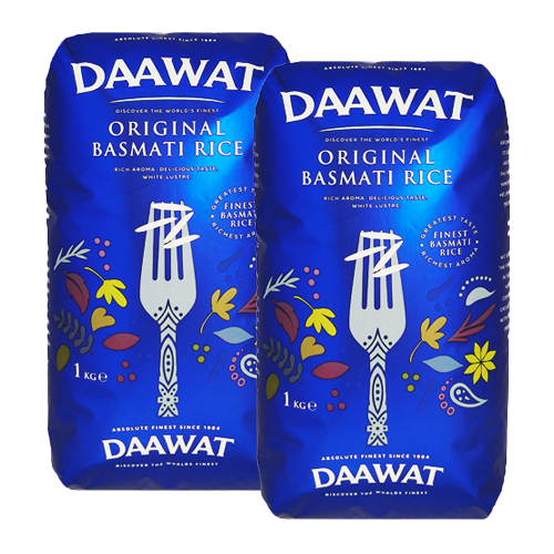 Daawat Original Basmati Rice (Bundle of 2 x 1kg) - 2kg