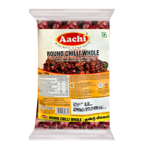 Aachi Dried Red Chillies Round (100g)