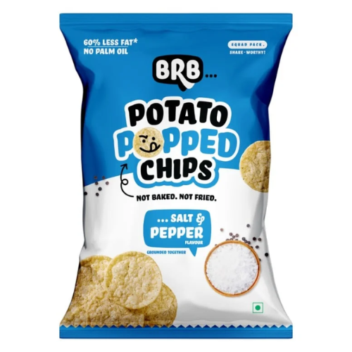 BRB Potato Popped Chips - Salt & Pepper Flavour (48g)