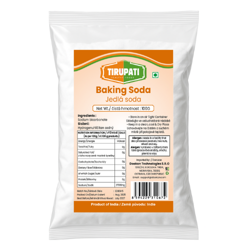 Tirupati Baking Soda / Bicarbonate of Soda Pouch (100g)