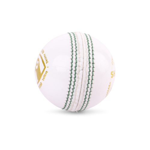 SG Shield 30 White Cricket Leather Ball (1pc)
