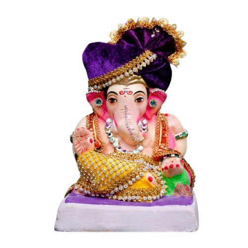 Ganesha Idol Eco-Friendly Clay 6inch -EF31 (1pc)