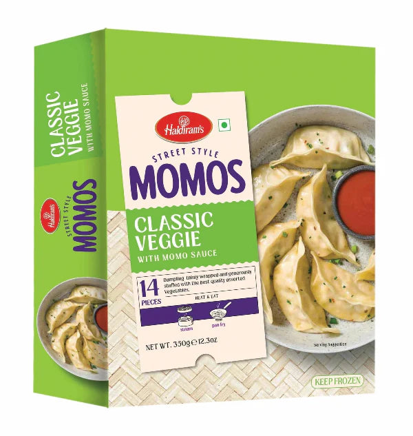 Haldiram's Classic Vegetable Momos (350g) - Frozen Item !!!