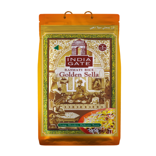 India Gate Golden Sella Basmati Rice (5kg) - Damaged Packaging