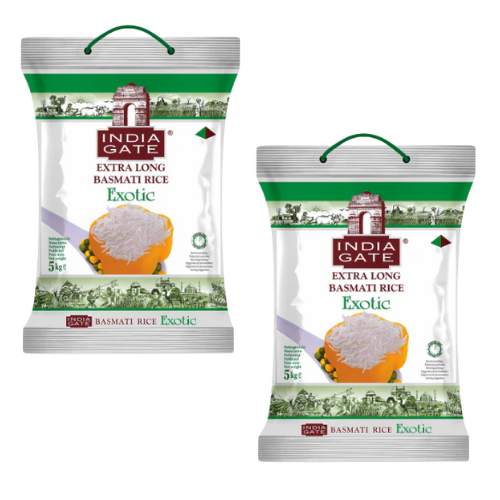 India Gate Exotic Basmati Rice (Bundle of 2 x 5kg) - 10kg