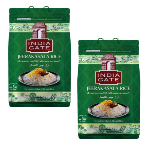 India Gate Jeerakasala Rice (Bundle of 2 x 5kg) - 10kg