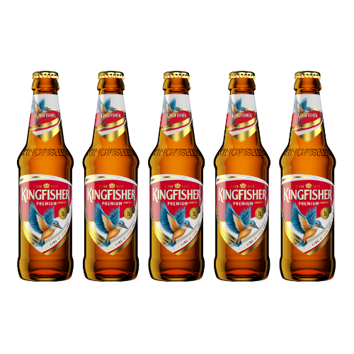 Kingfisher Premium Lager Beer (Bundle of 5 x 330ml)