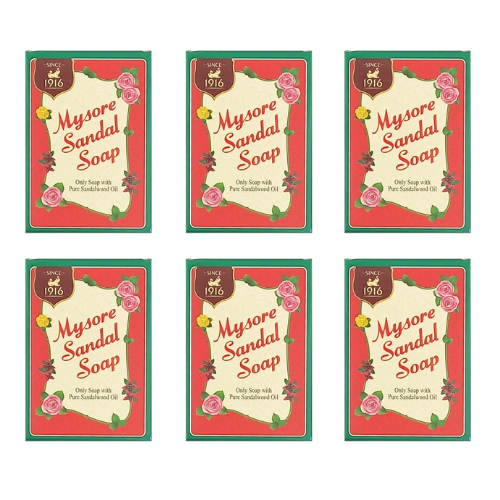 Mysore Sandal Soap (Bundle of 6 x 75g)