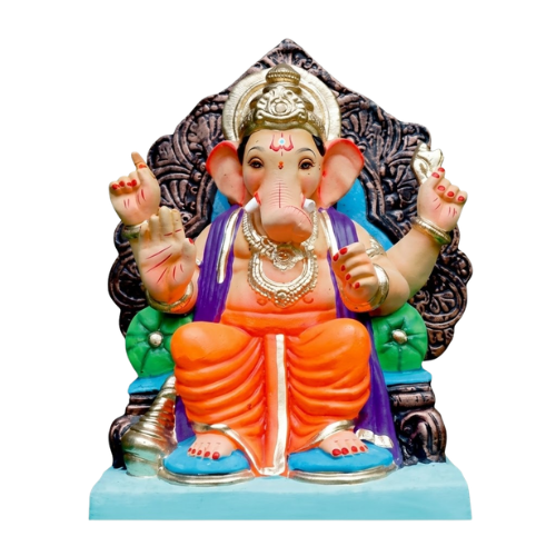 Ganesh Idol Eco-Friendly Light Weighted Paper Mache 15inch - PM337 (1pc)