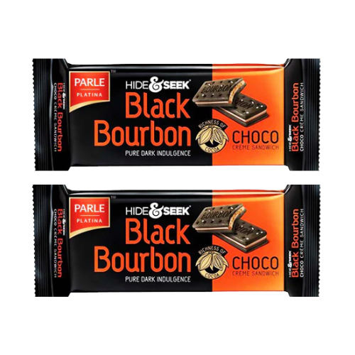 Parle Hide & Seek Black Bourbon Biscuits (Bundle of 2 x 100g)