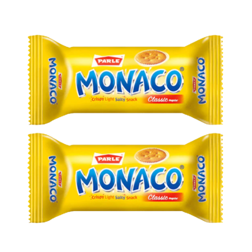 Parle Monaco Salty Biscuits (Bundle of 2 x 58g)