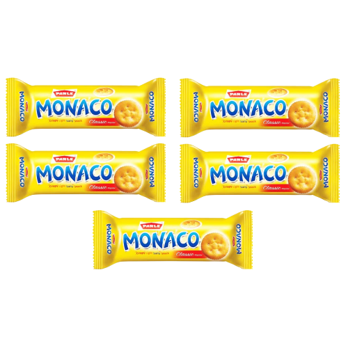 Parle Monaco Salty Biscuits (Bundle of 5 x 63g)