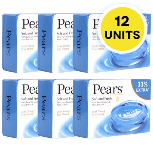 Pears Soft And Fresh Soap (Bundle of 12 x 100g)