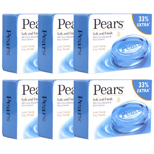 Pears Soft And Fresh Soap (Bundle of 6 x 100g)