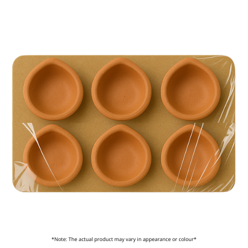 Plain Diwali / Deepavali Diya (Pack of 6) (1pc)