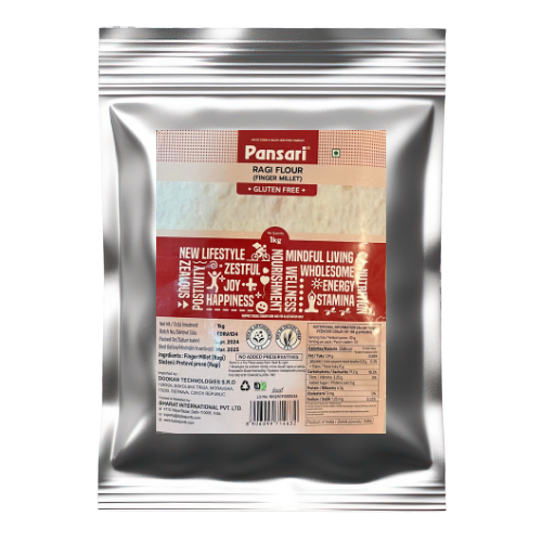 Pansari Finger Millet / Ragi Flour (1kg) - Damaged Packaging