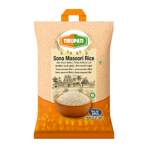 Tirupati Sona Masoori Rice (5kg) - Damaged Packaging
