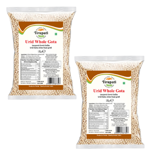Tirupati Urad Dal Whole / Urid Gota - Without Skin (Bundle of 2 x 1kg)