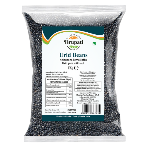 Tirupati Urad Dal Whole With Skin / Urid Beans (1kg)
