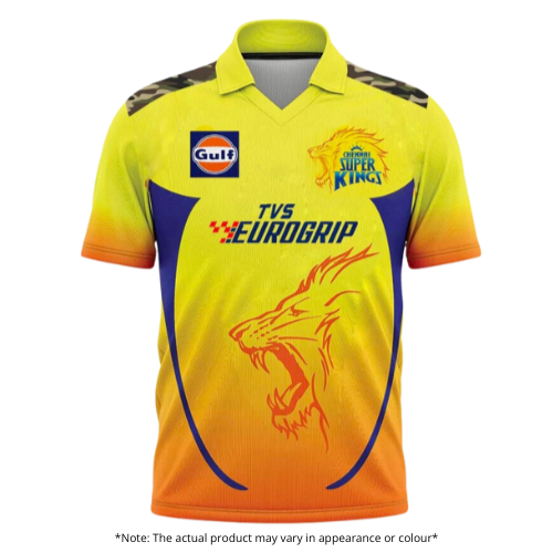 Free IPL 2025 Chennai Super Kings Team Fan Edition Replica Jersey - S (1pc)
