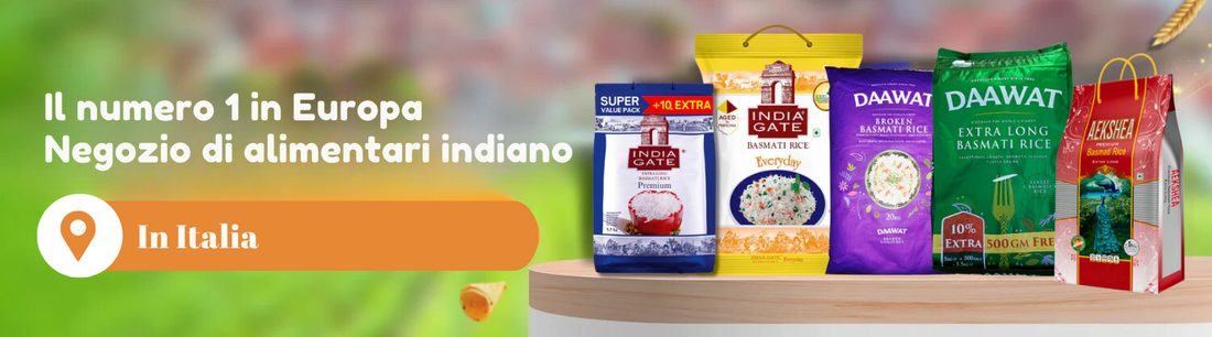 Scopri il numero 1 negozio alimentare indiano in Europa. Acquista riso Basmati autentico online in Italia, con qualità premium e una vasta selezione per la cucina indiana.