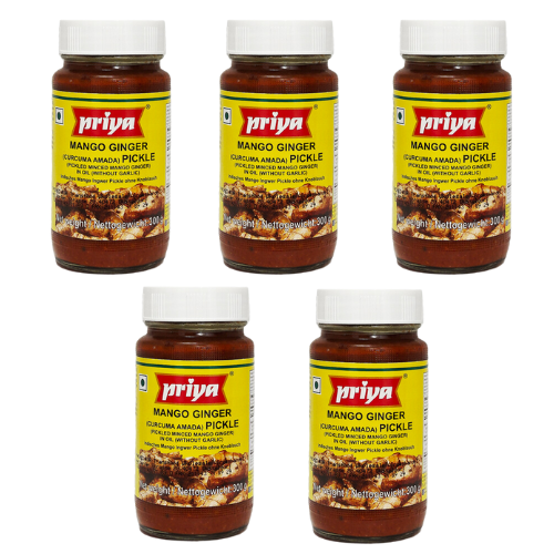 Priya Mango Ginger Pickle (Bundle of 5 x 300g)