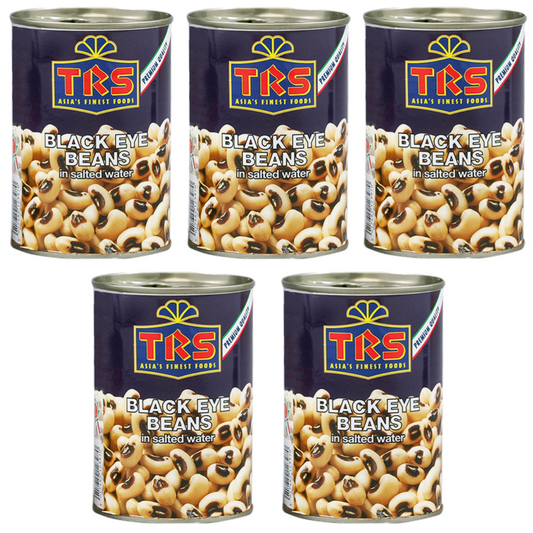 TRS Canned Black Eye Beans Tin (Bundle of 5 x 400g) - 2Kg