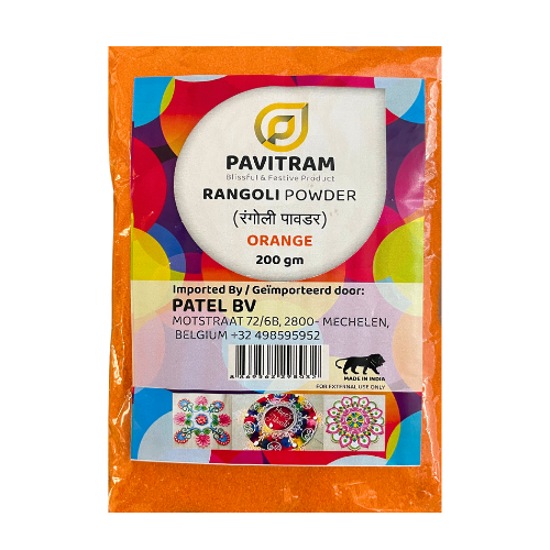 Pavithram Orange Rangoli Colour Powder (200g)