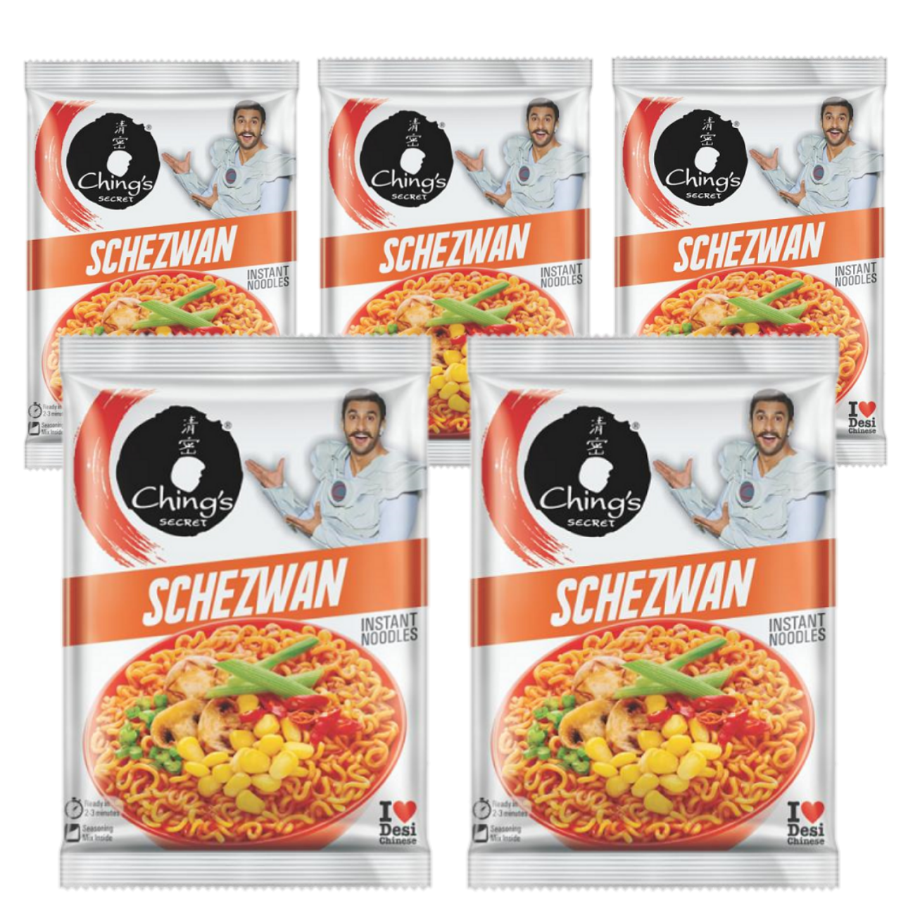 Chings Secret Schezwan Instant Noodles (Bundle of 5 x 60g) - Sale Item [BBD: 7 October 2026]