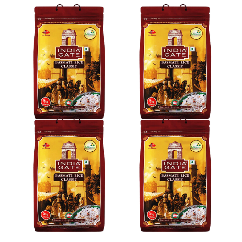 India Gate Classic Basmati Rice (Bundle of 4 x 5kg) - 20kg