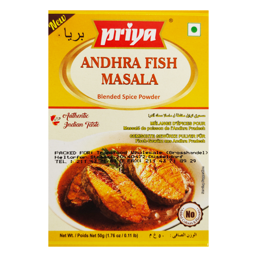 Priya Andhra Fish Masala (50g) - Sale Item [BBD: 04 May2026]