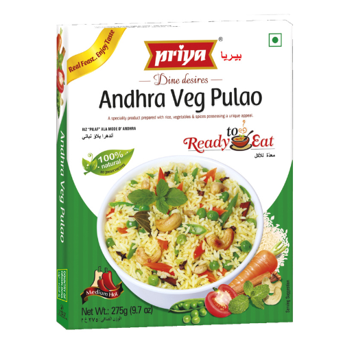 Priya Ready to Eat Andhra Veg Pulao (275g) - Sale Item [BBD: 03 November 2025]