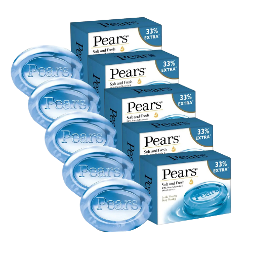 Pears Soft And Fresh Soap (Bundle of 5 x 125g)