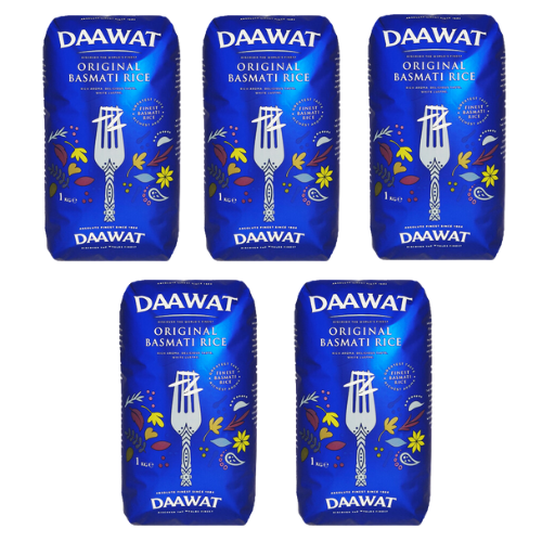 Daawat Original Basmati Rice (Bundle of 5 x 1kg) - 5kg