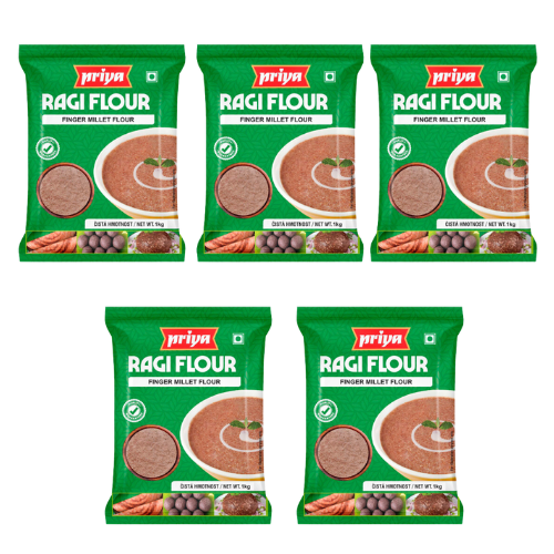 Priya Finger Millet / Ragi Flour (Bundle of 5 x 1Kg) - 5Kg