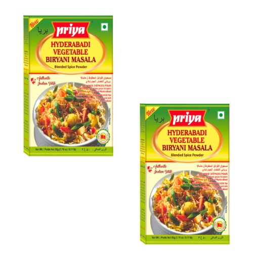 Priya Hyderabadi Vegetable Biryani Masala (Bundle of 2 x 50g)