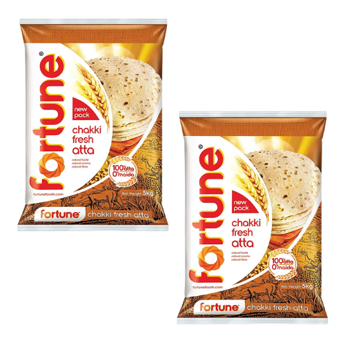Fortune Chakki Atta / Whole Wheat Flour (Bundle of 2 x 5kg) - 10kg Export Pack !!