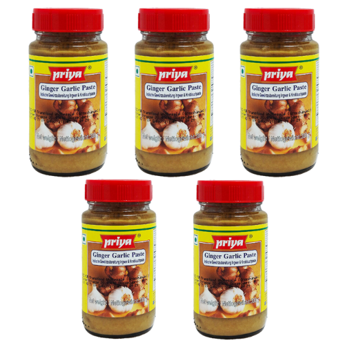 Priya Ginger Garlic Paste (Bundle of 5 x 300g)