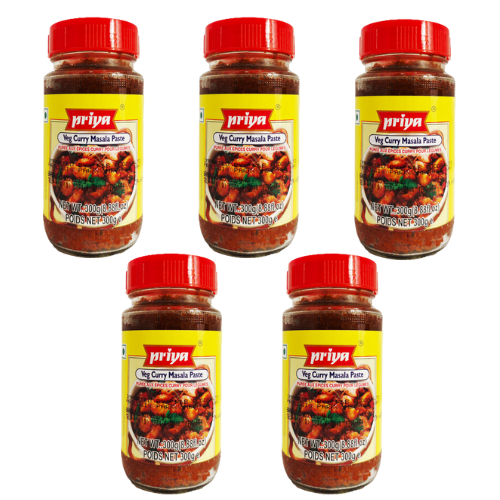 Priya Veg Curry Paste (Bundle of 5 x 300g)