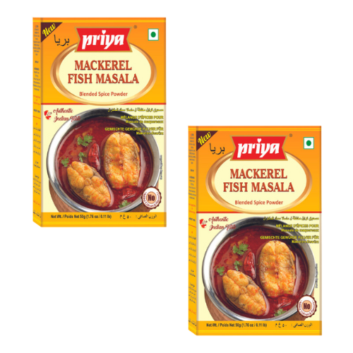 Priya Mackerel Fish Masala Powder (Bundle of 2 x 50g)