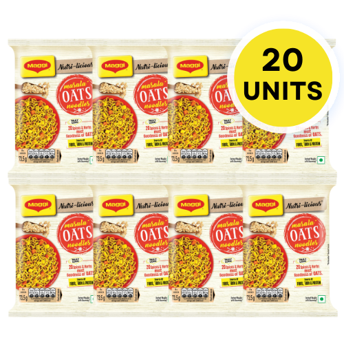 Maggi Nutri-Licious Masala Oats Noodles (Bundle of 20 x 72.5g)