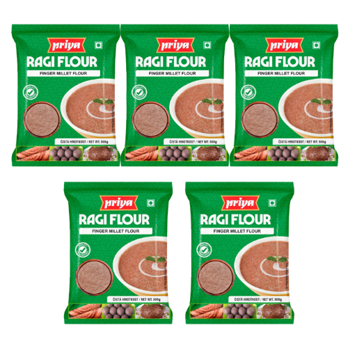 Priya Finger Millet / Ragi Flour (Bundle of 5 x 500g) 2.5Kg