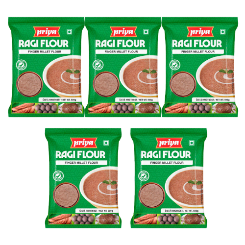 Priya Finger Millet / Ragi Flour (Bundle of 5 x 500g)