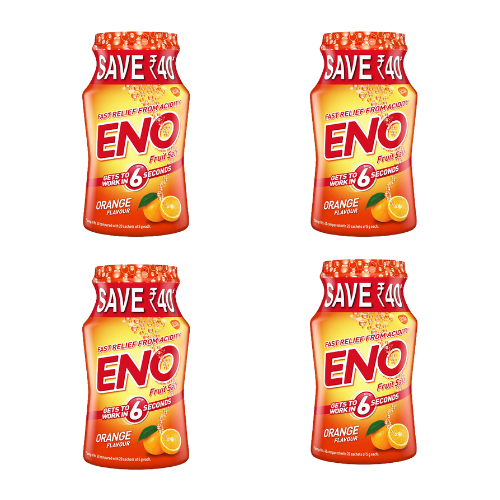 Eno Orange Fruit Salt (Bundle of 4 x 100g)