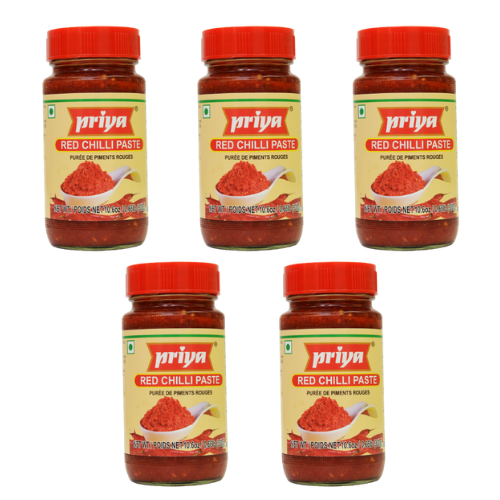 Priya Red Chilli Paste (Bundle of 5 x 300g)