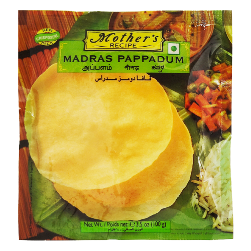 Mother's Recipe Madras Plain Papadum (100g) - Sale Item [BBD: 11 September 2026]