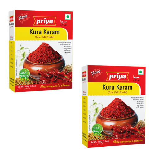 Priya Kura Karam / Curry Chilli Powder (Bundle of 2 x 100g)