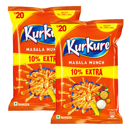 Kurkure Masala Munch (Bundle of 2 x 70 to 90g)